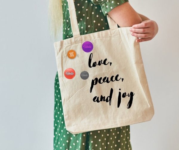 Button Badges And Tote Bags To Make The Planet Happier 600x503